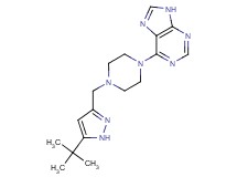 6-{4-[(5-tert-butyl-1H-pyrazol-3-yl)methyl]piperazin-1-yl}-9H-purine