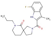 2-[(7-fluoro-3-methyl-1H-indol-2-yl)carbonyl]-7-propyl-2,7-diazaspiro[4.5]decan-6-one