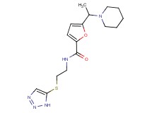 5-(1-piperidin-1-ylethyl)-N-[2-(1H-1,2,3-triazol-5-ylthio)ethyl]-2-furamide