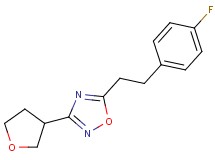 5-[2-(4-fluorophenyl)ethyl]-3-(tetrahydrofuran-3-yl)-1,2,4-oxadiazole