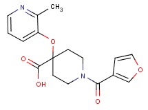 1-(3-furoyl)-4-[(2-methylpyridin-3-yl)oxy]piperidine-4-carboxylic acid