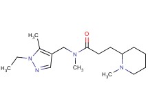 N-[(1-ethyl-5-methyl-1H-pyrazol-4-yl)methyl]-N-methyl-3-(1-methylpiperidin-2-yl)propanamide