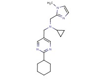 N-[(2-cyclohexylpyrimidin-5-yl)methyl]-N-[(1-methyl-1H-imidazol-2-yl)methyl]cyclopropanamine