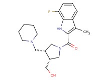 [(3R*,4R*)-1-[(7-fluoro-3-methyl-1H-indol-2-yl)carbonyl]-4-(piperidin-1-ylmethyl)pyrrolidin-3-yl]methanol