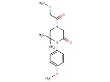 1-(4-methoxyphenyl)-6,6-dimethyl-4-[(methylthio)acetyl]-2-piperazinone