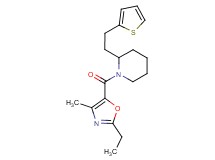 1-[(2-ethyl-4-methyl-1,3-oxazol-5-yl)carbonyl]-2-[2-(2-thienyl)ethyl]piperidine