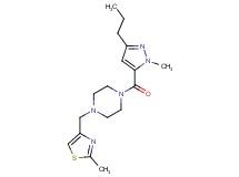 1-[(1-methyl-3-propyl-1H-pyrazol-5-yl)carbonyl]-4-[(2-methyl-1,3-thiazol-4-yl)methyl]piperazine
