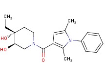 (3R*,4R*)-1-[(2,5-dimethyl-1-phenyl-1H-pyrrol-3-yl)carbonyl]-4-ethylpiperidine-3,4-diol