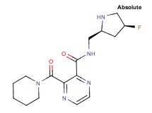 N-{[(2S,4S)-4-fluoro-2-pyrrolidinyl]methyl}-3-(1-piperidinylcarbonyl)-2-pyrazinecarboxamide hydrochloride