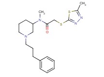 N-methyl-2-[(5-methyl-1,3,4-thiadiazol-2-yl)thio]-N-[1-(3-phenylpropyl)-3-piperidinyl]acetamide
