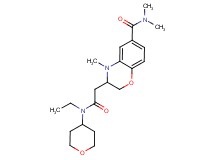 3-{2-[ethyl(tetrahydro-2H-pyran-4-yl)amino]-2-oxoethyl}-N,N,4-trimethyl-3,4-dihydro-2H-1,4-benzoxazine-6-carboxamide