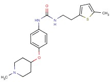 N-{4-[(1-methylpiperidin-4-yl)oxy]phenyl}-N'-[2-(5-methyl-2-thienyl)ethyl]urea