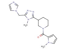 3-[5-(1H-imidazol-1-ylmethyl)-4-methyl-4H-1,2,4-triazol-3-yl]-1-[(1-methyl-1H-pyrrol-2-yl)carbonyl]piperidine