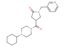 4-[(4-cyclohexyl-1-piperazinyl)carbonyl]-1-(3-pyridinylmethyl)-2-pyrrolidinone