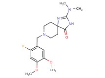 2-(dimethylamino)-8-(2-fluoro-4,5-dimethoxybenzyl)-1,3,8-triazaspiro[4.5]dec-1-en-4-one