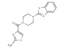 2-{4-[(2-methyl-1,3-thiazol-4-yl)carbonyl]-1-piperazinyl}-1,3-benzothiazole
