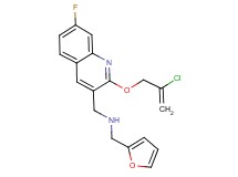 ({2-[(2-chloro-2-propen-1-yl)oxy]-7-fluoro-3-quinolinyl}methyl)(2-furylmethyl)amine