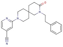 2-[3-oxo-2-(2-phenylethyl)-2,9-diazaspiro[5.5]undec-9-yl]isonicotinonitrile