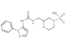 N-{[4-(methylsulfonyl)morpholin-2-yl]methyl}-N'-(1-phenyl-1H-pyrazol-5-yl)urea