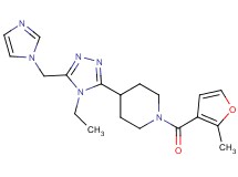 4-[4-ethyl-5-(1H-imidazol-1-ylmethyl)-4H-1,2,4-triazol-3-yl]-1-(2-methyl-3-furoyl)piperidine