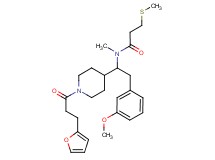 N-[1-{1-[3-(2-furyl)propanoyl]-4-piperidinyl}-2-(3-methoxyphenyl)ethyl]-N-methyl-3-(methylthio)propanamide