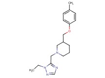 1-[(1-ethyl-1H-1,2,4-triazol-5-yl)methyl]-3-[(4-methylphenoxy)methyl]piperidine