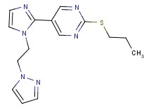 2-(propylthio)-5-{1-[2-(1H-pyrazol-1-yl)ethyl]-1H-imidazol-2-yl}pyrimidine