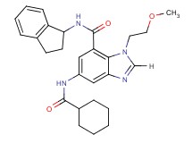 5-[(cyclohexylcarbonyl)amino]-N-(2,3-dihydro-1H-inden-1-yl)-1-(2-methoxyethyl)-1H-benzimidazole-7-carboxamide