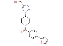 (1-{1-[4-(2-furyl)benzoyl]-4-piperidinyl}-1H-1,2,3-triazol-4-yl)methanol