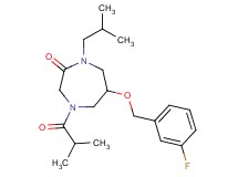 6-[(3-fluorobenzyl)oxy]-1-isobutyl-4-isobutyryl-1,4-diazepan-2-one