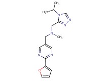 1-[2-(2-furyl)pyrimidin-5-yl]-N-[(4-isopropyl-4H-1,2,4-triazol-3-yl)methyl]-N-methylmethanamine