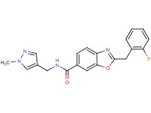 2-(2-fluorobenzyl)-N-[(1-methyl-1H-pyrazol-4-yl)methyl]-1,3-benzoxazole-6-carboxamide