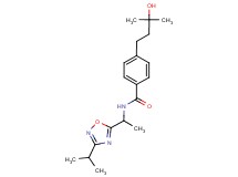 4-(3-hydroxy-3-methylbutyl)-N-[1-(3-isopropyl-1,2,4-oxadiazol-5-yl)ethyl]benzamide