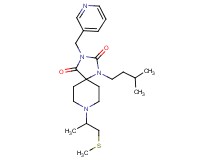 1-(3-methylbutyl)-8-[1-methyl-2-(methylthio)ethyl]-3-(3-pyridinylmethyl)-1,3,8-triazaspiro[4.5]decane-2,4-dione