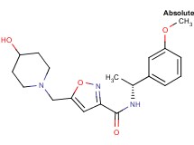 5-[(4-hydroxypiperidin-1-yl)methyl]-N-[(1R)-1-(3-methoxyphenyl)ethyl]isoxazole-3-carboxamide