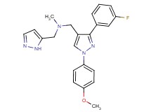1-[3-(3-fluorophenyl)-1-(4-methoxyphenyl)-1H-pyrazol-4-yl]-N-methyl-N-(1H-pyrazol-5-ylmethyl)methanamine