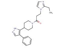 1-[3-(2-ethyl-1H-imidazol-1-yl)propanoyl]-4-(4-phenyl-1H-pyrazol-5-yl)piperidine