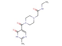 N-ethyl-2-{4-[(2-methyl-6-oxo-1,6-dihydro-5-pyrimidinyl)carbonyl]-1-piperazinyl}acetamide