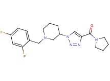 1-(2,4-difluorobenzyl)-3-[4-(1-pyrrolidinylcarbonyl)-1H-1,2,3-triazol-1-yl]piperidine