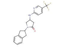 1-(2,3-dihydro-1H-inden-2-yl)-4-{[5-(trifluoromethyl)pyridin-2-yl]amino}pyrrolidin-2-one