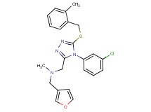 ({4-(3-chlorophenyl)-5-[(2-methylbenzyl)thio]-4H-1,2,4-triazol-3-yl}methyl)(3-furylmethyl)methylamine