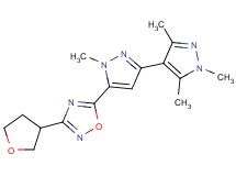1,1',3',5'-tetramethyl-5-[3-(tetrahydrofuran-3-yl)-1,2,4-oxadiazol-5-yl]-1H,1'H-3,4'-bipyrazole