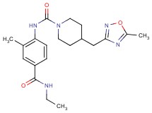 N-{4-[(ethylamino)carbonyl]-2-methylphenyl}-4-[(5-methyl-1,2,4-oxadiazol-3-yl)methyl]piperidine-1-carboxamide