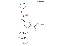 methyl (4S)-4-[(cyclopentylacetyl)amino]-1-(4-quinolinylmethyl)-L-prolinate