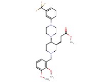 methyl 3-((3S*,4R*)-1-(2,3-dimethoxybenzyl)-4-{4-[3-(trifluoromethyl)phenyl]-1-piperazinyl}-3-piperidinyl)propanoate
