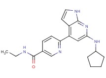 6-[6-(cyclopentylamino)-1H-pyrrolo[2,3-b]pyridin-4-yl]-N-ethylnicotinamide