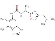 N-(4,5-dimethyl-1H-benzimidazol-6-yl)-N'-[1-(3-isobutyl-1,2,4-oxadiazol-5-yl)ethyl]urea