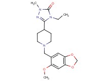 4-ethyl-5-{1-[(6-methoxy-1,3-benzodioxol-5-yl)methyl]piperidin-4-yl}-2-methyl-2,4-dihydro-3H-1,2,4-triazol-3-one