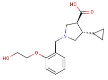 (3S*,4S*)-4-cyclopropyl-1-[2-(2-hydroxyethoxy)benzyl]pyrrolidine-3-carboxylic acid