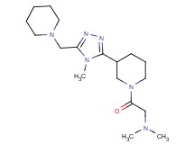 N,N-dimethyl-2-{3-[4-methyl-5-(piperidin-1-ylmethyl)-4H-1,2,4-triazol-3-yl]piperidin-1-yl}-2-oxoethanamine